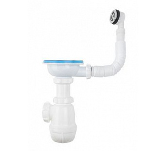 B0142 Сифон для мойки 3½"х40 с круглым переливом