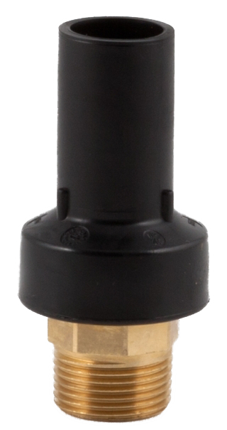 Переход ПЭ-латунь спигот наружная резьба д. 25х3/4" SDR11 ПЭ100-RC Plastitalia